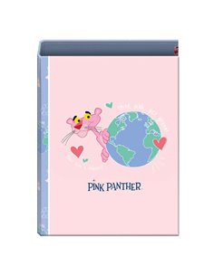 Chemise cartonnée lignée Dohe - Format folio 264 x 340 x 60 mm - Pages de garde imprimées - Mécanisme à 4 anneaux nickelés mixte