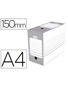 BOÎTE ARCHIVES ELBA CARTON 466X440MM DOS 150MM SYSTÈME MONTAGE AUTOMATIQUE COLORIS GRIS