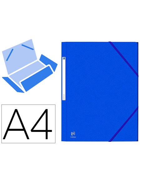 CHEMISE ELASTIQUE 3 RABATS OXFORD EUROFOLIO+ A4 BLEU