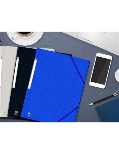 CHEMISE ELASTIQUE 3 RABATS OXFORD EUROFOLIO+ A4 BLEU