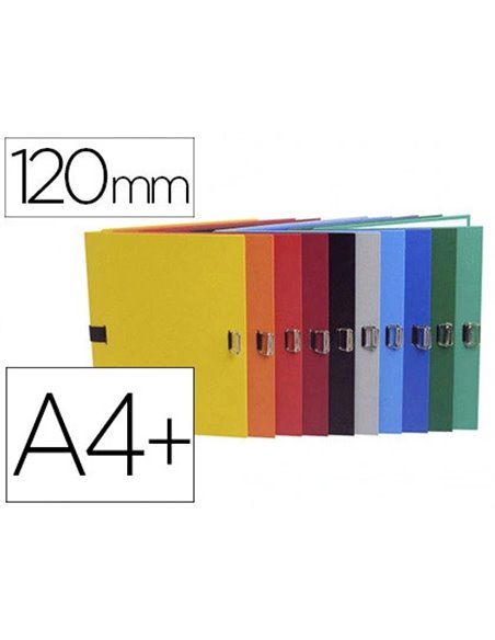 CHEMISE EXACOMPTA CARTON PAPIER TOILÉ 240X320MM DOS EXTENSIBLE 120MM SANGLE COTON BOUCLE CRANTÉE COLORIS ASSORTIS