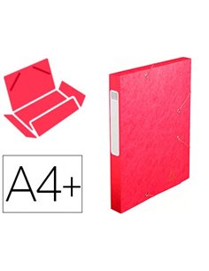 BOÎTE CLASSEMENT EXACOMPTA NATURE FUTURE CARTE LUSTRÉE 7/10E A4+ 240X320MM DOS 40MM 600G COLORIS ROUGE