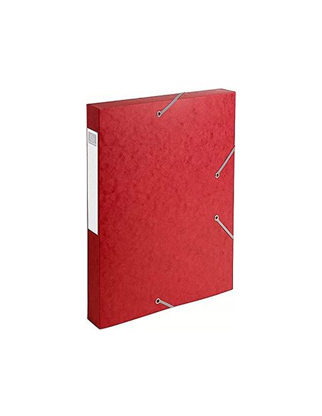 BOÎTE CLASSEMENT EXACOMPTA NATURE FUTURE CARTE LUSTRÉE 7/10E A4+ 240X320MM DOS 40MM 600G COLORIS ROUGE
