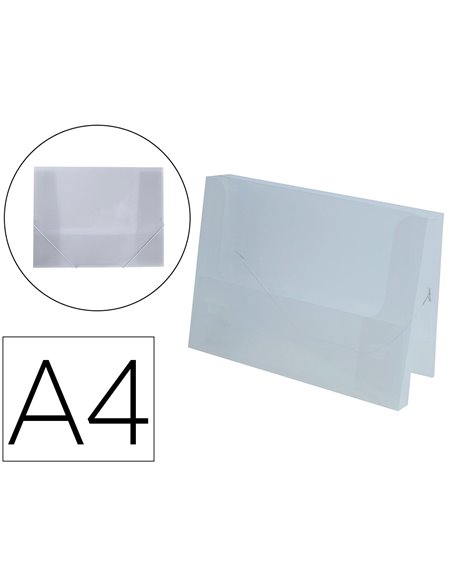 BOITE CLASSEMENT LIDERPAPEL POLYPROPYLENE 750  MICRONS DOS RIGIDE 50MM A4  210X297MM COLORIS TRANSPARENT