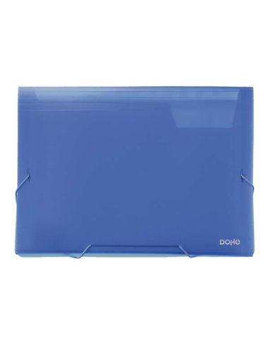 Classeurs accordéon Dohe 13 compartiments - Format A4 paysage - En polypropylène translucide 700 microns - Avec fermeture en cao