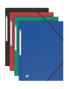 CHEMISE OXFORD MEMPHIS POLYPROPYLÈNE OPAQUE 5/10E A4 320X240MM 3 RABATS ÉLASTIQUE COLORIS ASSORTIS STANDARD 2