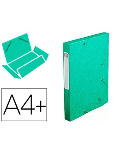 BOÎTE CLASSEMENT EXACOMPTA NATURE FUTURE CARTE LUSTRÉE 7/10E A4+ 240X320MM DOS 40MM 600G COLORIS VERT