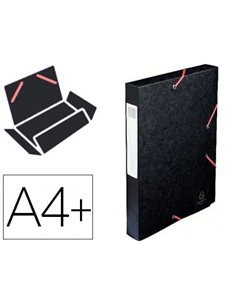 BOÎTE CLASSEMENT EXACOMPTA NATURE FUTURE CARTE LUSTRÉE 7/10E A4+ 240X320MM DOS 40MM 600G COLORIS NOIR