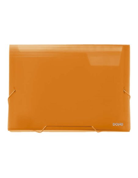 Classeurs accordéon Dohe 13 compartiments - Format A4 paysage - En polypropylène translucide 700 microns - Avec fermeture en cao