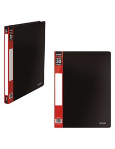 Chemises Dohe A4 avec pochettes - Couverture polypropylène opaque - Pochettes transparentes soudées - Sachet individuel