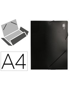 BOÎTE CLASSEMENT POLYPROPYLÈNE LIDERPAPEL CHEMISE DOS RIGIDE 50MM A4 210X297MM 750 MICRONS OPAQUE NOIR