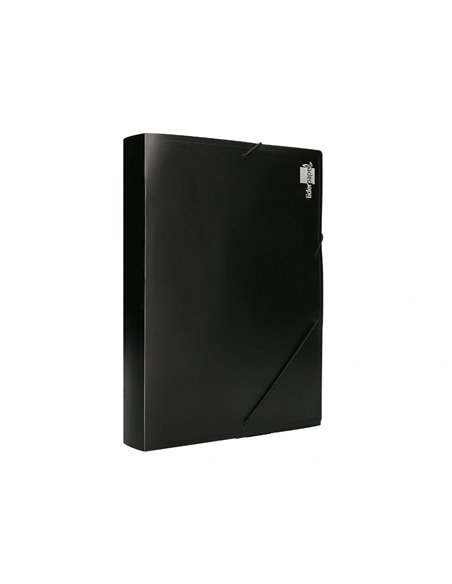 BOÎTE CLASSEMENT POLYPROPYLÈNE LIDERPAPEL CHEMISE DOS RIGIDE 50MM A4 210X297MM 750 MICRONS OPAQUE NOIR