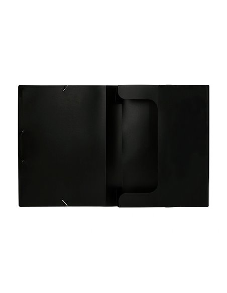 BOÎTE CLASSEMENT POLYPROPYLÈNE LIDERPAPEL CHEMISE DOS RIGIDE 50MM A4 210X297MM 750 MICRONS OPAQUE NOIR