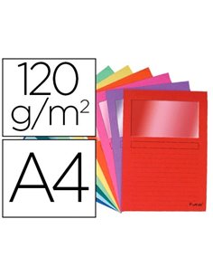 CHEMISE COIN EXACOMPTA FOREVER CARTE LÉGÈRE RECYCLÉE FORMAT A4 120G FENÊTRE COLORIS ASSORTIS LOT 10 UNITÉS