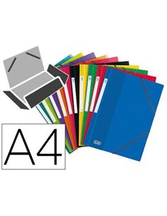 CHEMISE OXFORD COLOR LIFE CARTE LUSTRÉE PELLICULÉE A4+ 320X245MM 3 RABATS ÉTIQUETTE DORSALE 10 COLORIS ASSORTIS