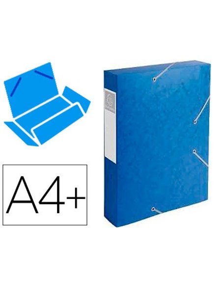 BOÎTE CLASSEMENT EXACOMPTA NATURE FUTURE CARTE LUSTRÉE 7/10E A4+ 240X320MM DOS 60MM 600G COLORIS BLEU