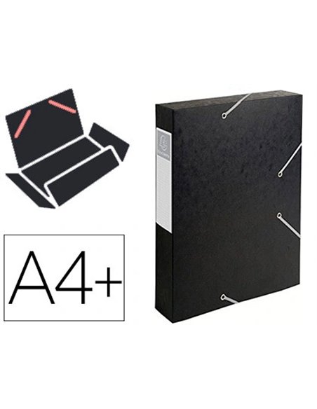BOÎTE CLASSEMENT EXACOMPTA NATURE FUTURE CARTE LUSTRÉE 7/10E A4+ 240X320MM DOS 60MM 600G COLORIS NOIR