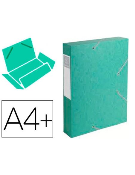 BOÎTE CLASSEMENT EXACOMPTA NATURE FUTURE CARTE LUSTRÉE 7/10E A4+ 240X320MM DOS 60MM 600G COLORIS VERT
