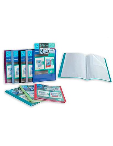 PORTE VUES ESSENTIEL RECYCLE PERSONNALISABLE 60 VUES POLYPROPYLENE A4 COLORIS  ASSORTIS
