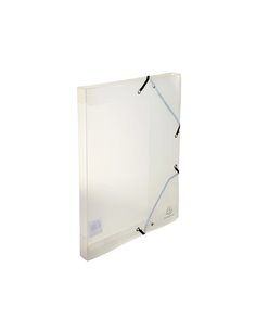 BOITE CLASSEUR EXACOMPTA A4 PP CRYSTAL COLOURS FERMETURE  ELASTIQUE DOS 25MM COLORIS  ASSORTIS 2