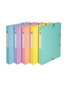 BOITE DE CLASSEMENT EXABOX AQUAREL A4 DOS 40MM ASSORTIMENT 2