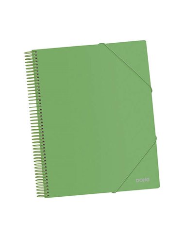 Chemise Dohe avec 20 pochettes format A4 - Couverture en polypropylène opaque 800 microns - Pochettes transparentes 80 microns -