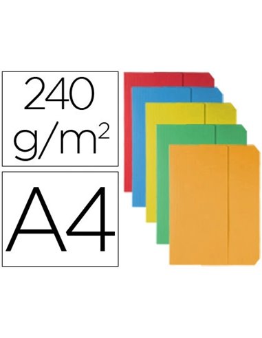 CHEMISE OXFORD POCHE VIP 240X320MM 240G DOCUMENTS A4 SOUFFLET 30MM RABAT COLORIS ASSORTIS VIFS PACK 10 UNITÉS