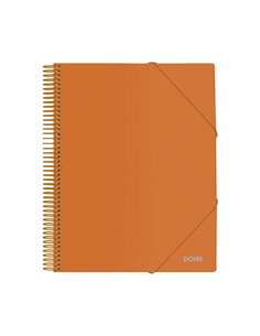 Chemise Dohe 20 pochettes A4 - Couverture en polypropylène opaque 800 microns - Pochettes transparentes 80 microns - Spirale pla