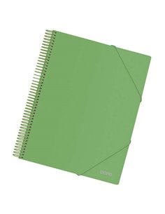 Chemise Dohe 30 pochettes A4 - Couverture en polypropylène opaque 800 microns - Pochettes transparentes 80 microns - Spirale pla