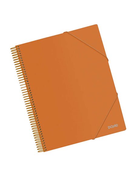 Chemise Dohe 30 pochettes A4 - Couverture en polypropylène opaque 800 microns - Pochettes transparentes 80 microns - Spirale en 