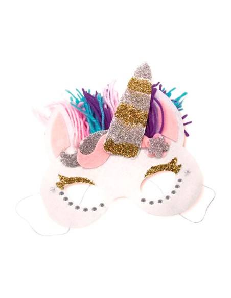 Masque en feutrine graine creative kit masque a         assembler et accessoires      modele licorne