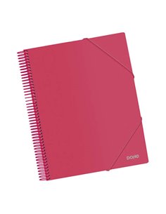 Chemise Dohe 40 pochettes A4 - Couverture en polypropylène opaque 800 microns - Pochettes transparentes 80 microns - Spirale pla