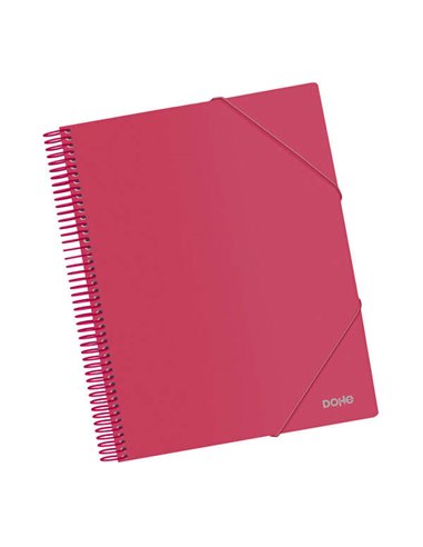 Chemise Dohe 40 pochettes A4 - Couverture en polypropylène opaque 800 microns - Pochettes transparentes 80 microns - Spirale pla