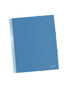 Chemise Dohe 40 pochettes A4 - Couverture en polypropylène opaque 800 microns - Pochettes transparentes 80 microns - Spirale pla