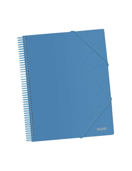 Chemise Dohe 40 pochettes A4 - Couverture en polypropylène opaque 800 microns - Pochettes transparentes 80 microns - Spirale pla