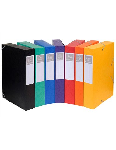 BOÎTE CLASSEMENT EXACOMPTA NATURE FUTURE CARTE LUSTRÉE 7/10E A4+ 240X320MM DOS 60MM 600G COLORIS ASSORTIS 10 UNITÉS