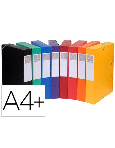 BOÎTE CLASSEMENT EXACOMPTA CARTOBOX CARTE LUSTRÉE 7/10E A4+ 25X33CM DOS 5CM LIVRÉE À PLAT COLORIS ASSORTIS LOT 10 UNITÉS