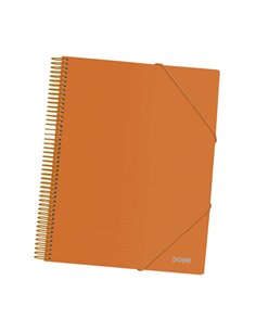 Chemise Dohe 40 pochettes A4 - Couverture en polypropylène opaque 800 microns - Pochettes transparentes 80 microns - Spirale pla