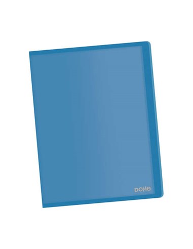 Chemises à pochettes Dohe format A4 - Couverture souple en polypropylène translucide - Pochettes transparentes soudées au dos