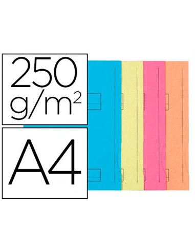 CHEMISE EXACOMPTA SUPER CARTE SEMI RIGIDE 240X320MM 210G IMPRIMÉE 2 RABATS COLORIS ASSORTIS LOT 50 UNITÉS