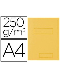 CHEMISE EXACOMPTA SUPER CARTE SEMI RIGIDE 240X320MM 210G IMPRIMÉE 2 RABATS COLORIS CANARI LOT 50 UNITÉS