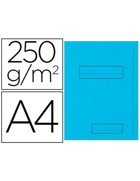 CHEMISE EXACOMPTA SUPER CARTE SEMI RIGIDE 240X320MM 210G IMPRIMÉE 2 RABATS COLORIS BLEU CLAIR LOT 50 UNITÉS