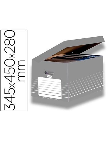 BOÎTE ARCHIVES ELBA CARTON RIGIDE 870X775MM SYSTÈME MONTAGE AUTOMATIQUE OUVERTURE DESSUS POUR 4/5 BOÎTES DOS 80/100MM