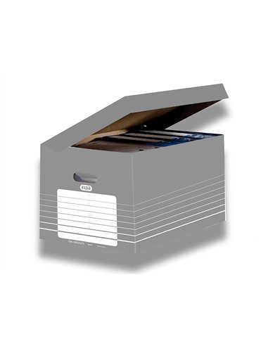 BOÎTE ARCHIVES ELBA CARTON RIGIDE 870X775MM SYSTÈME MONTAGE AUTOMATIQUE OUVERTURE DESSUS POUR 4/5 BOÎTES DOS 80/100MM