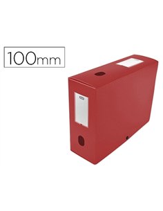 BOÎTE CLASSEMENT OXFORD MEMPHIS POLYPROPYLÈNE 7/10E À PLAT 240X320MM DOS 100MM BOUTON PRESSION COLORIS ROUGE