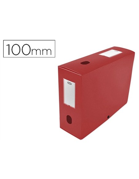 BOÎTE CLASSEMENT OXFORD MEMPHIS POLYPROPYLÈNE 7/10E À PLAT 240X320MM DOS 100MM BOUTON PRESSION COLORIS ROUGE