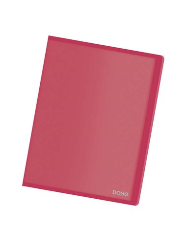 Chemises à pochettes Dohe format A4 - Couverture souple en polypropylène translucide - Pochettes transparentes soudées au dos