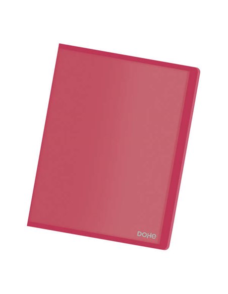 Chemises à pochettes Dohe format A4 - Couverture souple en polypropylène translucide - Pochettes transparentes soudées au dos