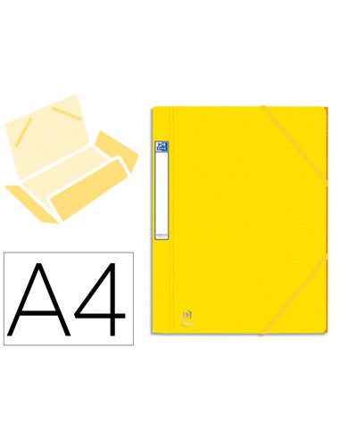 CHEMISE 3 RABATS ELBA EUROFOLIO PRESTIGE CARTE LUSTRÉE 7/10E A4 DOS 3CM ÉLASTIQUE COLORIS JAUNE