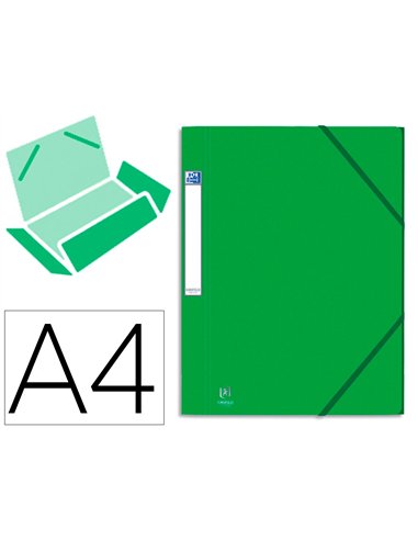 CHEMISE 3 RABATS ELBA EUROFOLIO PRESTIGE CARTE LUSTRÉE 7/10E A4 DOS 3CM ÉLASTIQUE COLORIS VERT FONCÉ